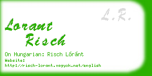 lorant risch business card