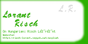lorant risch business card